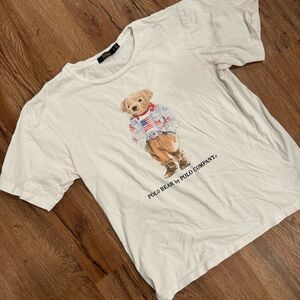 Polo Bear by Polo‎ Company Graphic White Tee | Kids Medium (Womens XS)